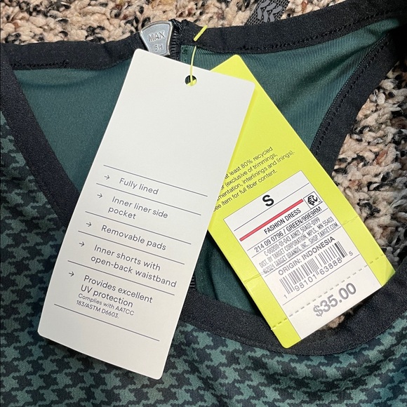 🆕 All In Motion Woman’s Knit Racerback Active Dress Sleeveless Houndstooth | NWT - Picture 11 of 11